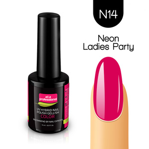 Lakier Hybrydowy UV&LED COLOR a.t.a professional nr N14 15 ml - NEON LADIES PARTY