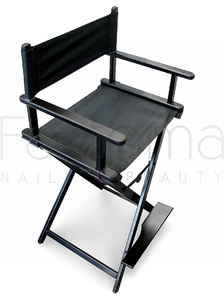 Krzesło do Makijażu Make-Up Black - Rama Aluminiowa!