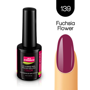 UV Hybrid Nail Polish Gellish COLOR No. 139 15ml - FUCHSIA FLOWER