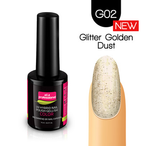 Lakier Hybrydowy UV LED COLOR a.t.a Professional™ G02 15 ml - Glitter Golden Dust