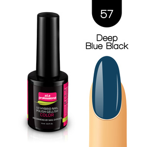 UV Hybrid Nail Polish Gellish COLOR No.57 15ml - DEEP BLUE BLACK