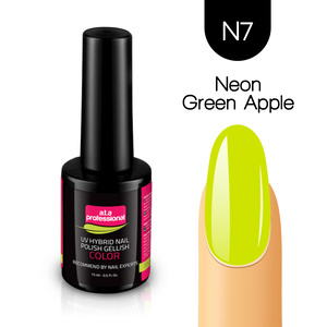 UV Hybrid Nail Polish Gellish COLOR No.N7 15ml - NEON GREEN APPLE