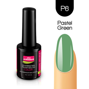 UV Hybrid Nail Polish Gellish COLOR No.P6 15ml - PASTEL GREEN