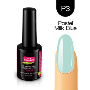 UV Hybrid Nail Polish Gellish COLOR No.P3 15ml - PASTEL MILK BLUE